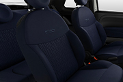 Sedili in tessuto blu con monogramma Fiat